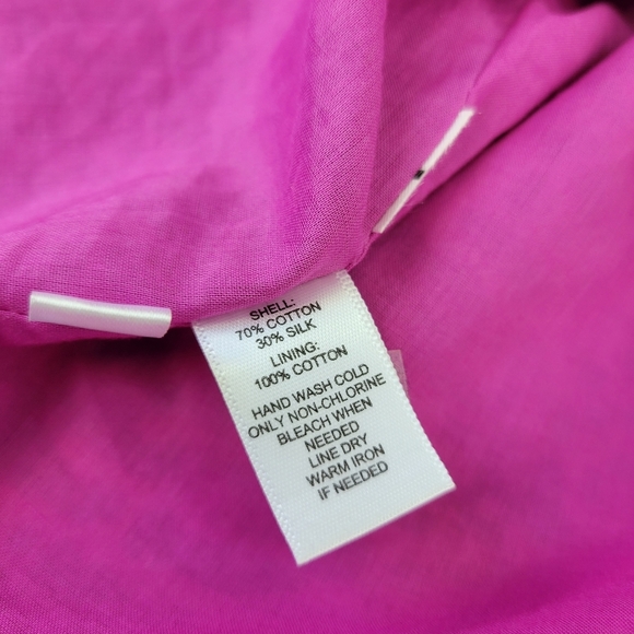 LOFT Sleeveless Faux Wrap Silk Cotton Dress Sz 6p NWOT - Picture 8 of 9
